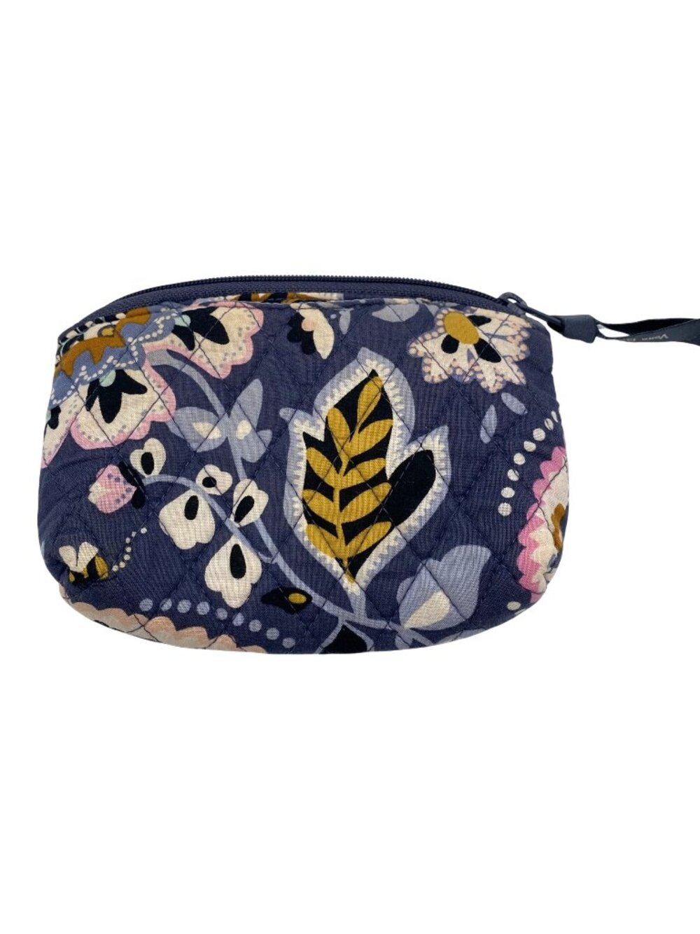 Vera Bradley Charmont Meadow Small Quilted Floral Makeup Pouch Attached Mirror